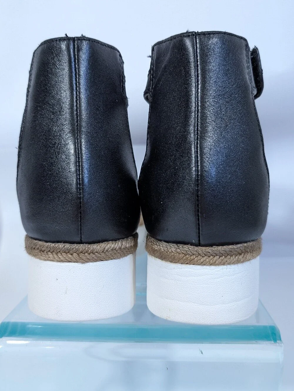Clarks Black Leather Sandals 10.5 New Women Platform Shoes Lana Glide chunky